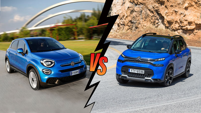 Citroen C3 Aircross 110ps VS Fiat 500X 120ps Συγκριτικό