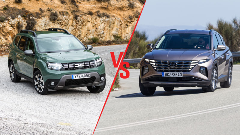 Dacia Duster 130ps VS Hyundai Tuscon 180ps Συγκριτικό