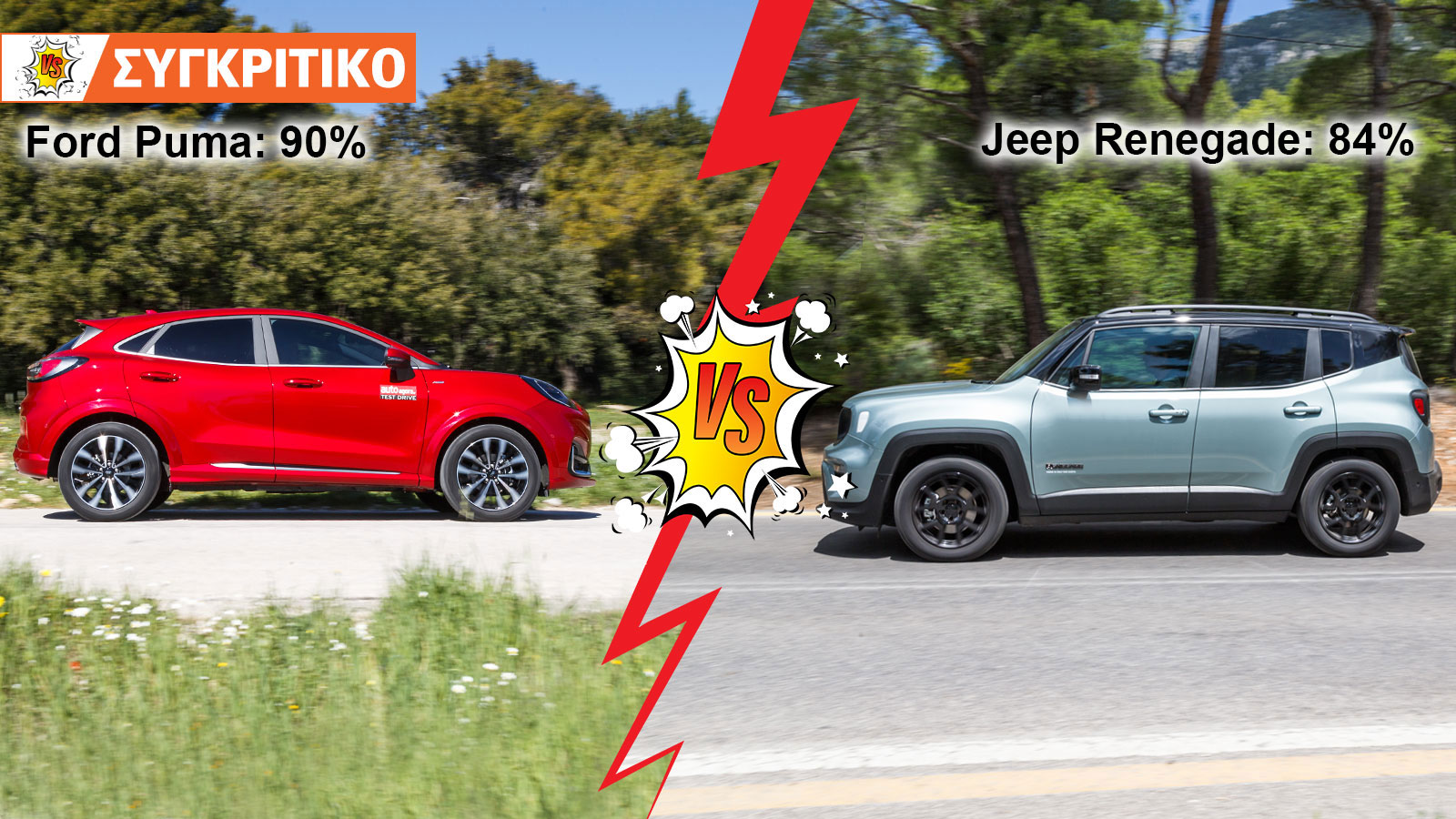 Ford Puma VS Jeep Renegade Συγκριτικό