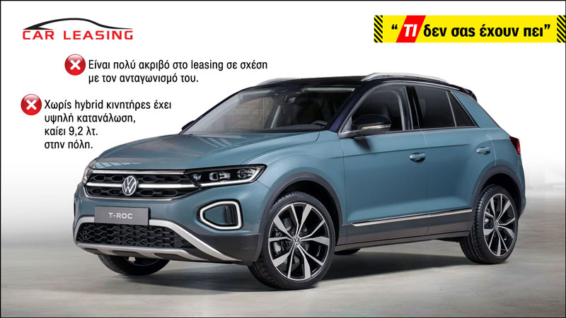 Τα κόκκινα σημεία του VW T-Roc στο leasing