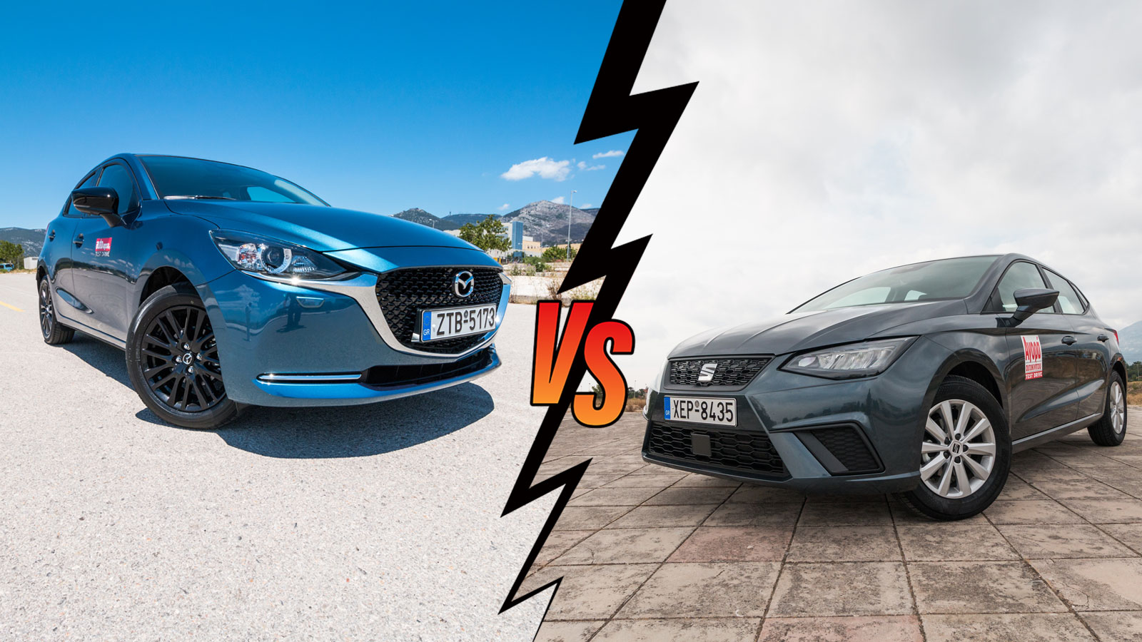 Mazda 2 90ps VS Seat Ibiza 95ps Συγκριτικό