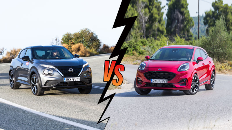 Nissan Juke 145ps Automatic VS Ford Puma 155ps Automatic Συγκριτικό