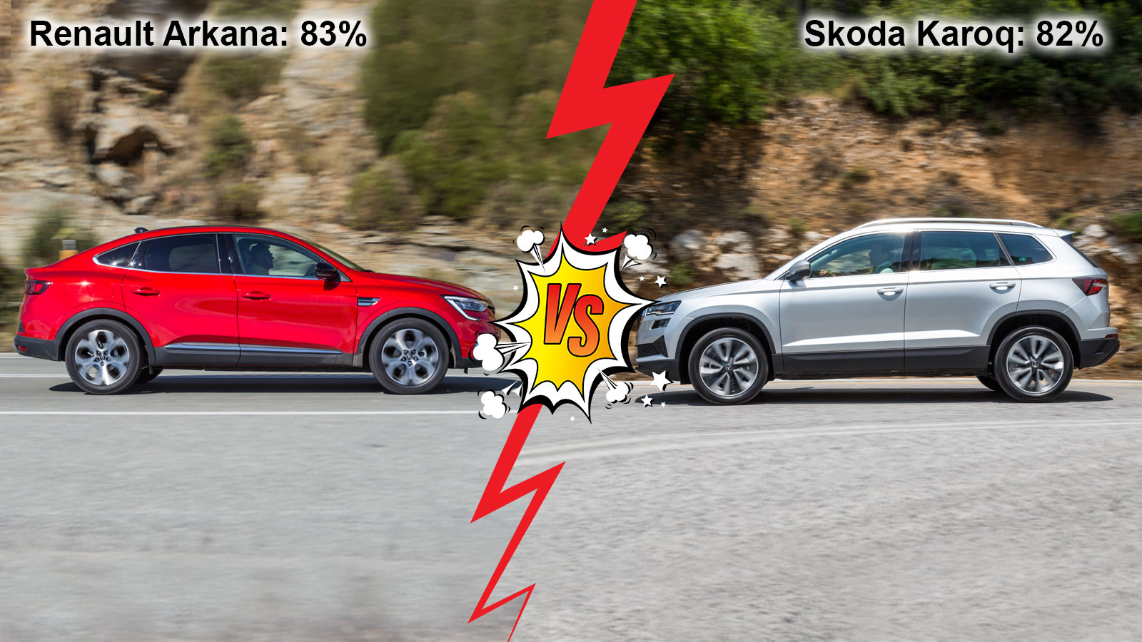 Renault Arkana Automatic 140ps VS Skoda Karoq Συγκριτικό