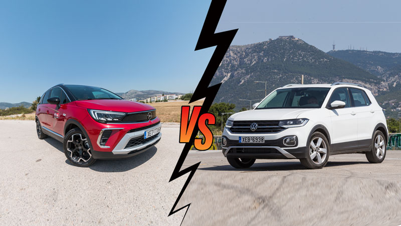 VW T-Cross 150ps Automatic VS Opel Crossland 130ps Automatic Συγκριτικό