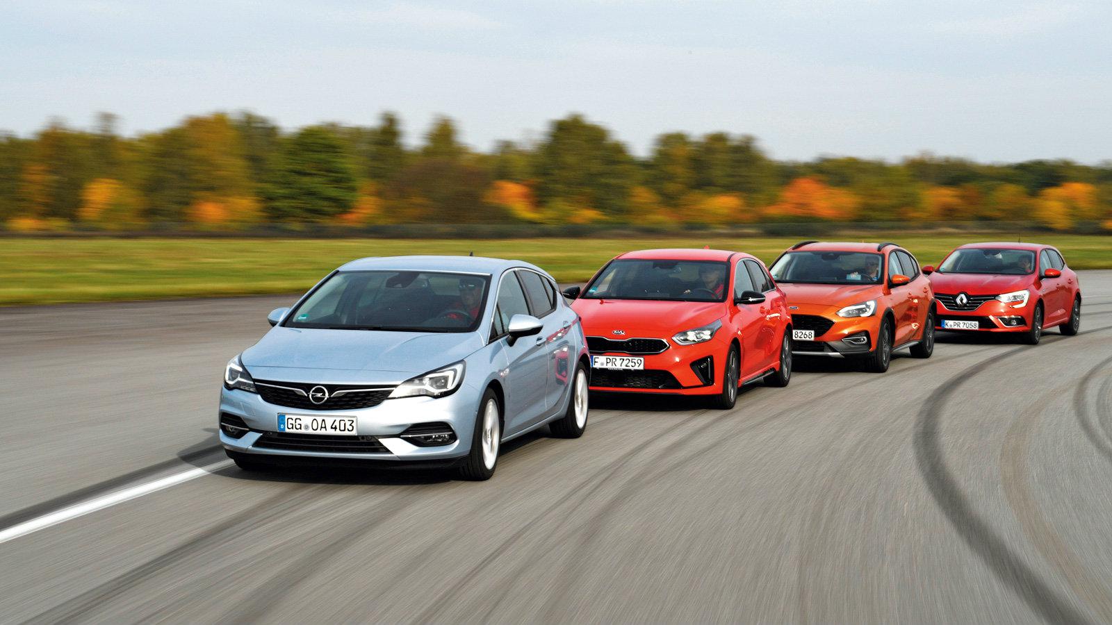 Opel Astra vs KIA Ceed vs Ford Focus Active vs Renault Megane