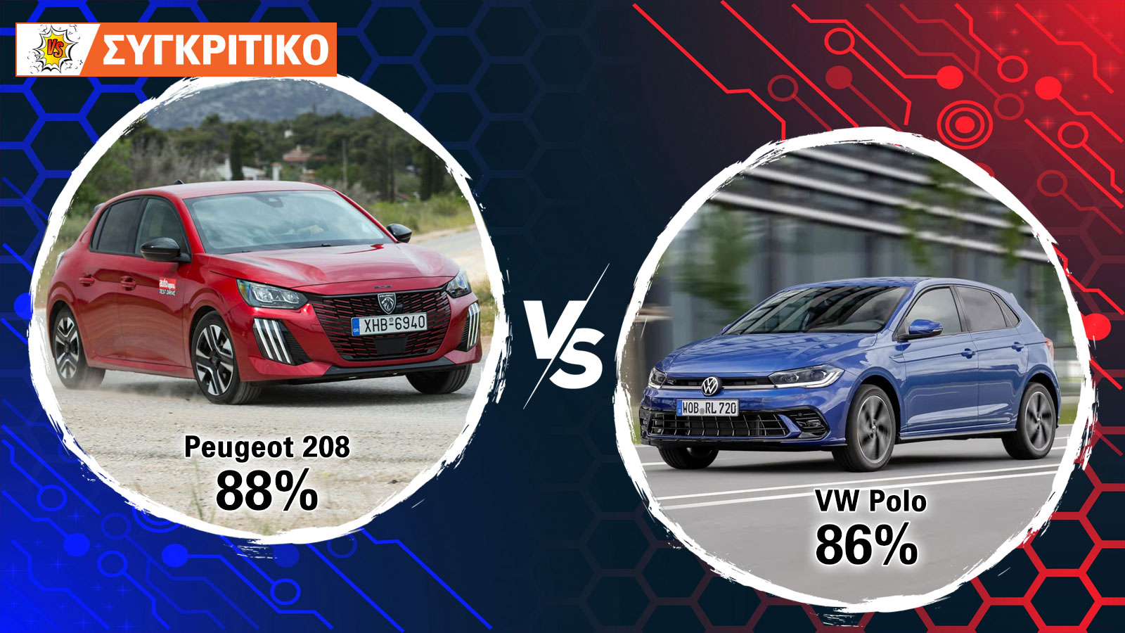 Peugeot 208 VS VW Polo Συγκριτικό