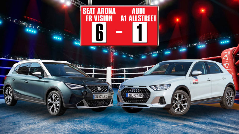 Συγκρίνουμε το SEAT Arona 1,0 ECO TSI 115 HP FR Vision DSG με το Audi A1 allstreet TFSI S-tronic 116 HP 