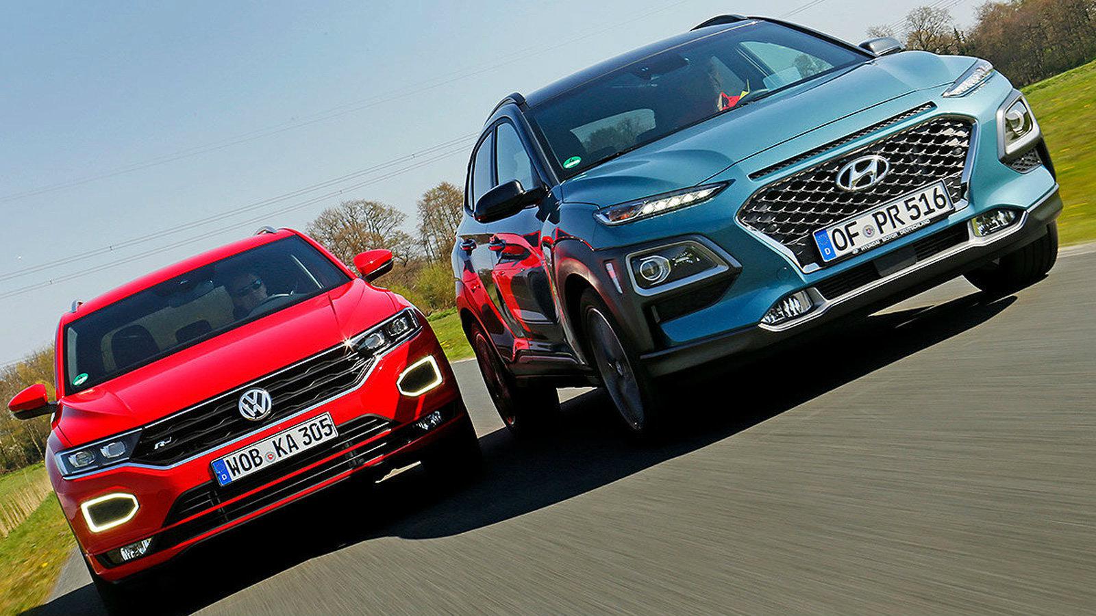 Συγκρίνουμε το νέο Hyundai Kona με το VW T-Roc