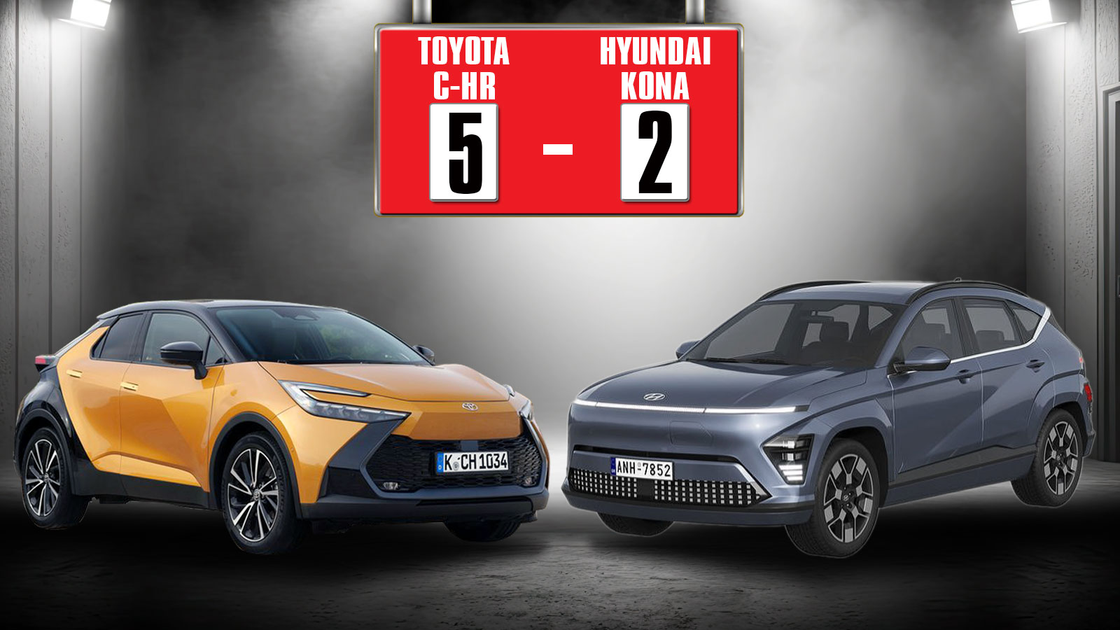Συγκρίνουμε τo Hyundai Kona Hybrid με το Toyota C-HR HSD
