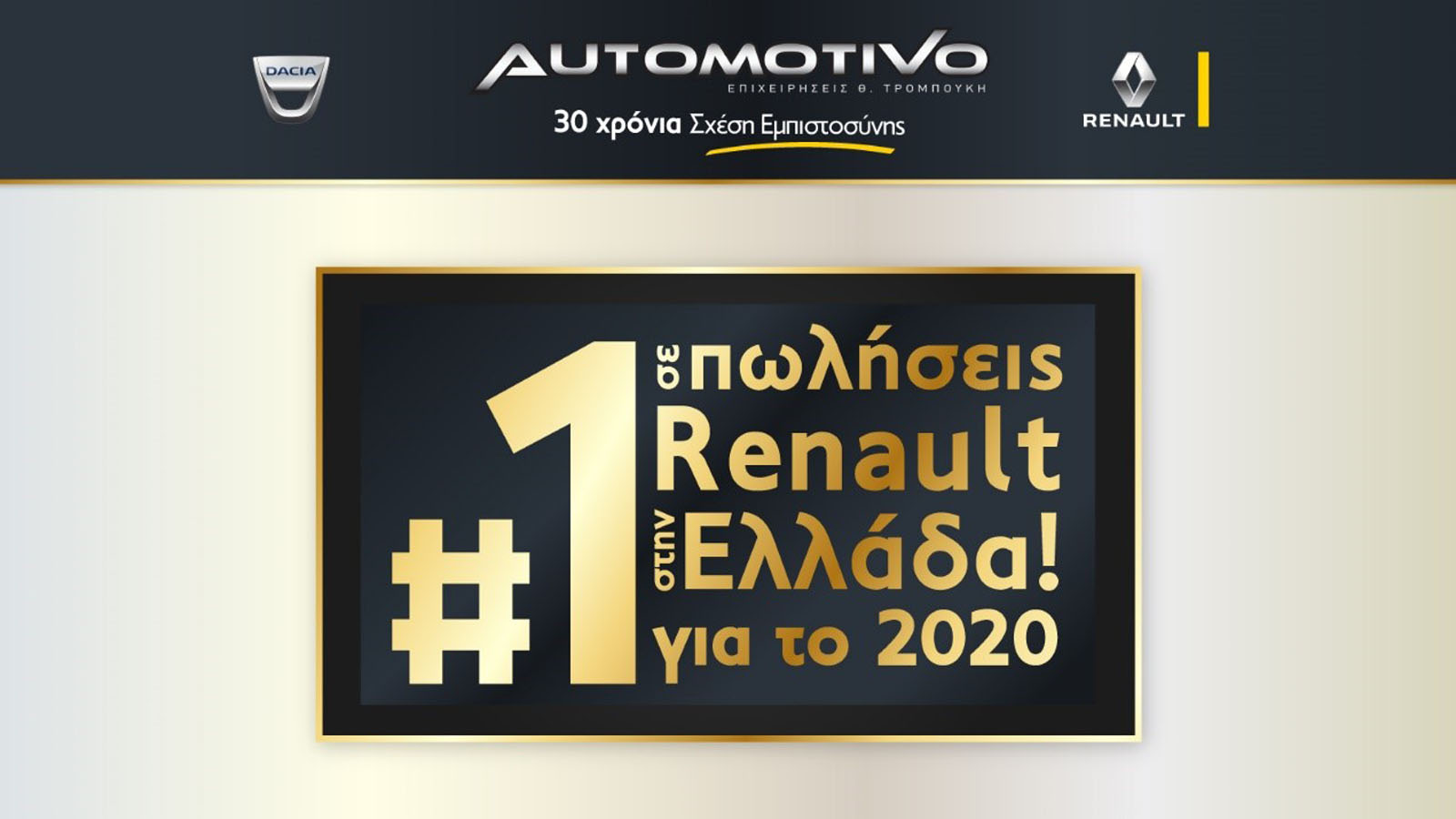 H Automotivo, 1η σε πωλήσεις Renault για το 2020!
