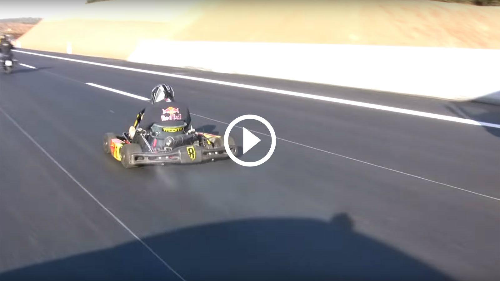 Τρελός με kart κάνει σφήνες στην Autobahn! [video]