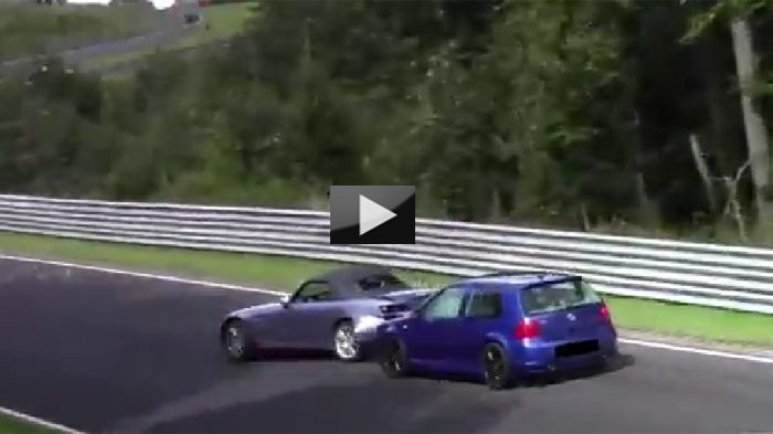 VW Golf R «σκάει με όσα» πάνω σε Honda S2000 [video]