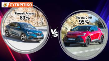 Renault Arkana Automatic 140ps VS Toyota C-hr Συγκριτικό