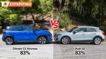 Audi Q2 150PS VS Citroen C3 Aircross 130PS Automatic Συγκριτικό Audi Q2 150PS VS Citroen C3 Aircross 130PS Automatic Συγκριτικό