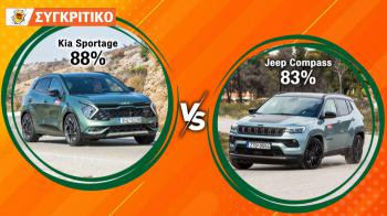 Kia Sportage 160 PS VS Jeep Compass 130 PS Αυτόματα Kia Sportage 160 PS VS Jeep Compass 130 PS Αυτόματα