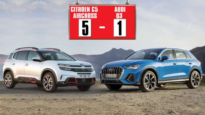 Tο C5 Aircross κερδίζει το premium Αudi Q3 