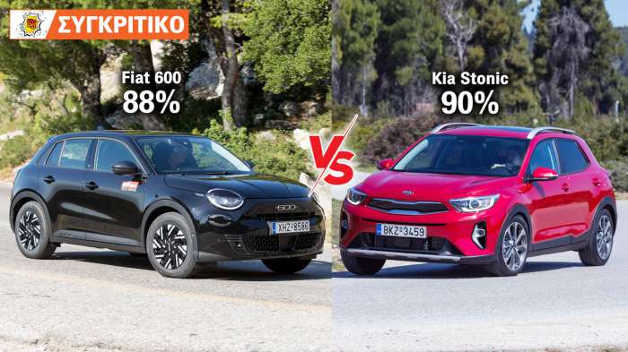 Kia Stonic VS Fiat 600 Συγκριτικό