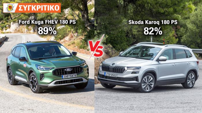 Ford Kuga FHEV 180 PS VS Skoda Karoq 150 PS Ford Kuga FHEV 180 PS VS Skoda Karoq 150 PS