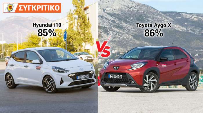 Hyundai i10 79 PS VS Toyota Aygo X 72 PS