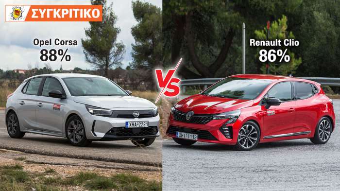 Opel Corsa 100 PS VS Renault Clio 90 PS Opel Corsa 100 PS VS Renault Clio 90 PS