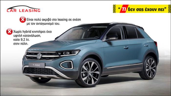 Τα κόκκινα σημεία του VW T-Roc στο leasing 