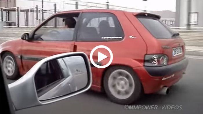 Peugeot 106 κάνει καρπαζοεισπράκτορα ένα Saxo VTS [video]