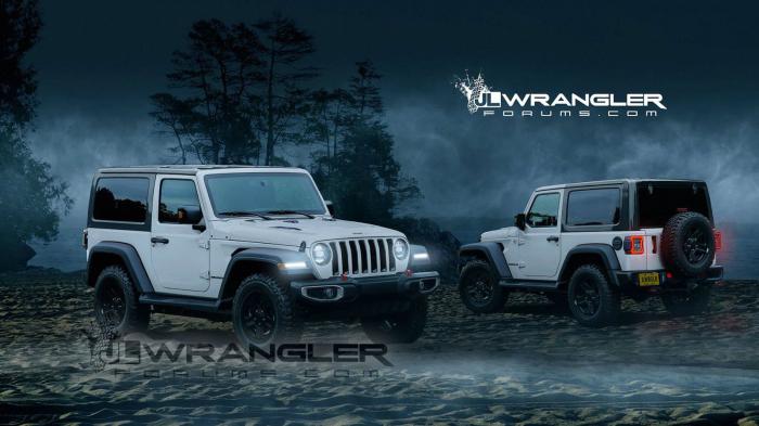 Η ομάδα της JL Wrangler Forums έφτιαξε ψηφιακά τη μορφή του δίθυρου Wrangler.