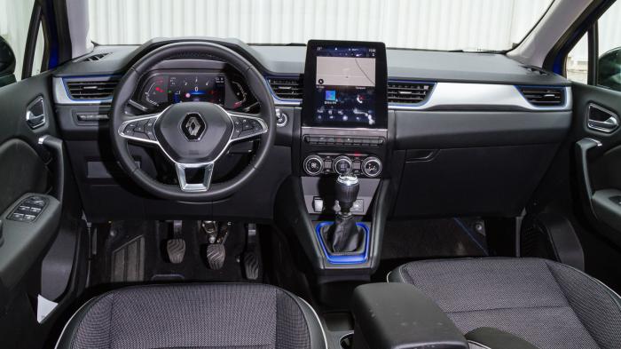 Το εσωτερικό του Renault Captur διακατέχεται από εργονομία, πρακτικότητα και προσεγμένο φινίρισμα