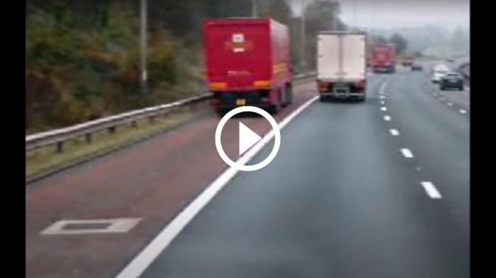 Εριστικός φορτηγατζής παριστάνει τον κόκορα [video]