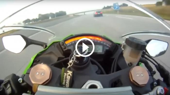 RS6 πήρε το σκαλπ από ZX-10R στα 300 χλμ./ώρα [video]