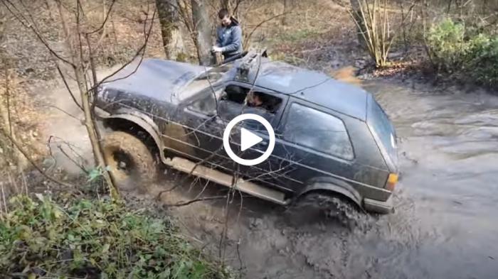 Σκληροτράχηλο Golf κάνει πλάκα σε όλα τα off-road [video]