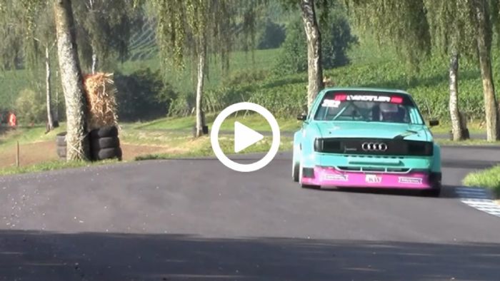 Audi 80 Turbo Quattro oυρλιάζει σαν Λυκάνθρωπος [video]