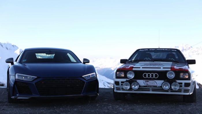 Αudi Quattro VS Audi R8.. (+video)