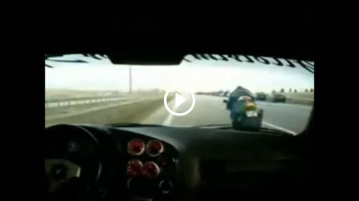 BMW E36-τρομοκράτης ξεφτιλίζει superbikes [video]