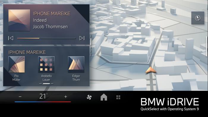  Εικόνα από το iDrive 8.5 της BMW.
