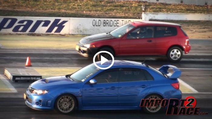 Honda Civic Turbo VS Subaru Impreza STi [video]