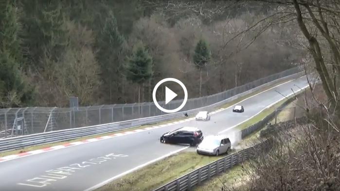 Θεαματικό τρακάρισμα στο Nurburgring! [video]