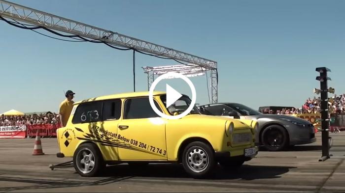 Τρελό Trabant πατάει GTR [video]