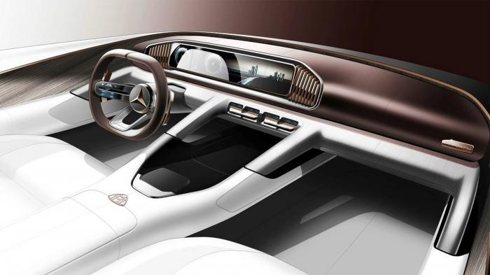 H teaser εικόνα του εσωτερικού του concept Vision Mercedes-Maybach Ultimate Luxury.